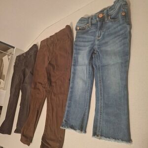 Kids Jeans Pants Bundle Place Lucky Brand Crewcuts Slim Fit Skinny Sz 4 Lot of 3